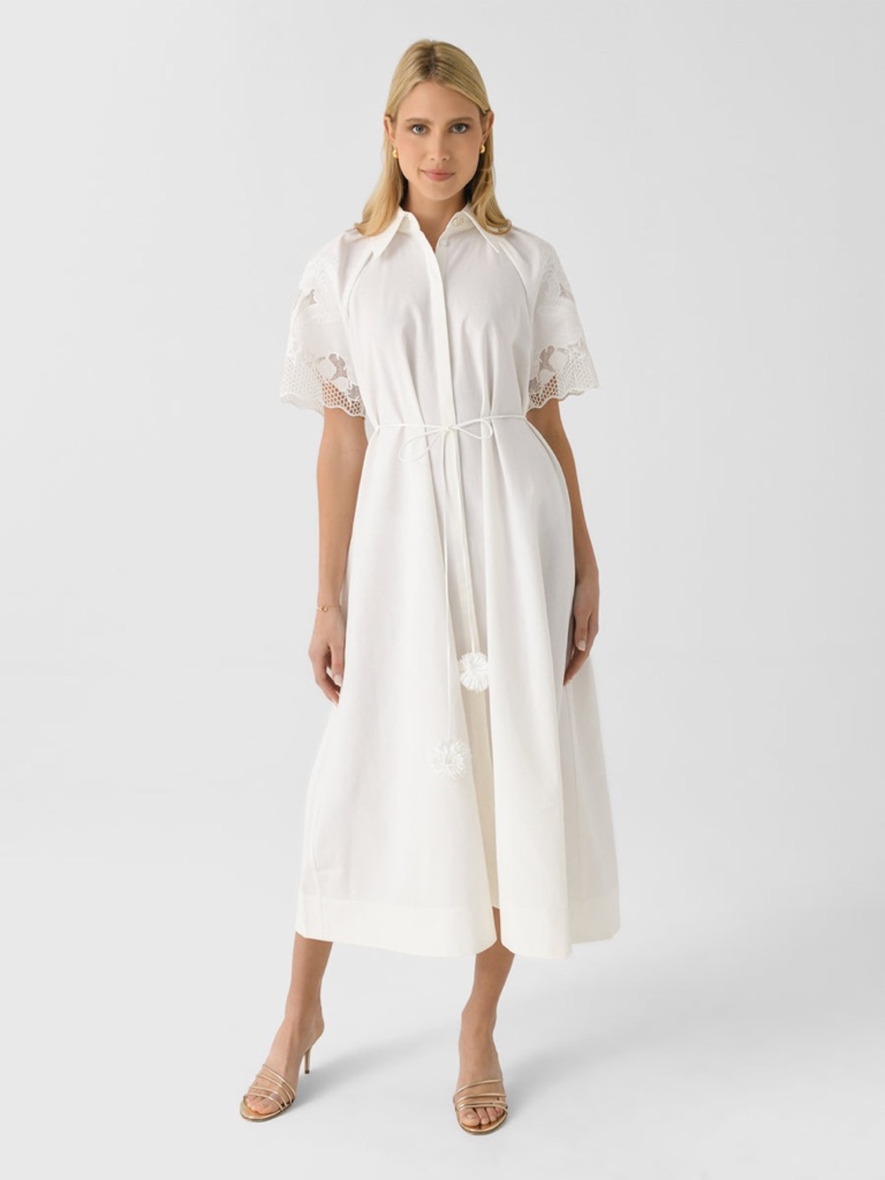 NWT Clea x Tuckernuck Florentina Dress Off White Large Linen Cotton Blend Bridal